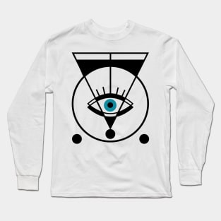 Geometric Eye | Abstrac Design Long Sleeve T-Shirt